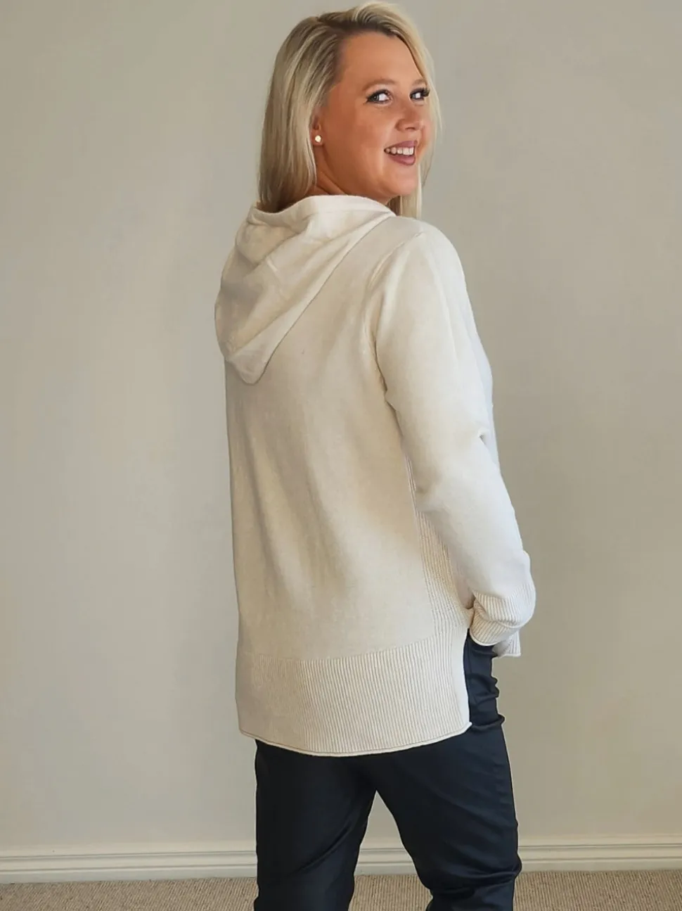 Alexa Knit Hoodie - Natural