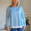 Alice 2 in 1 Knit Top - Blue