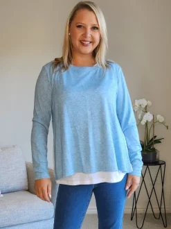 Alice 2 in 1 Knit Top - Blue