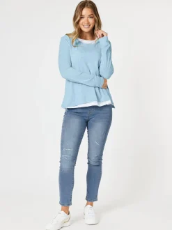 Alice 2 in 1 Knit Top - Blue