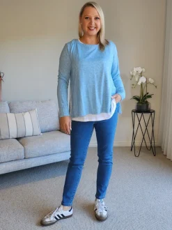 Alice 2 in 1 Knit Top - Blue