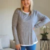 Alice 2 in 1 Knit Top - Charcoal