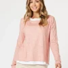Alice 2 in 1 Knit Top - Coral