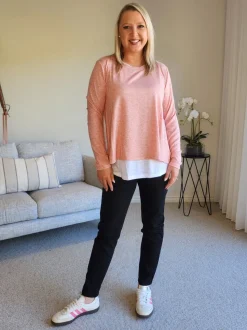 Alice 2 in 1 Knit Top - Coral