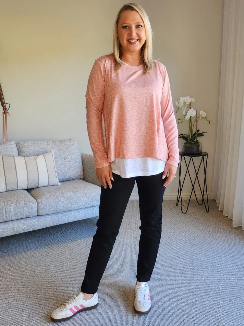 Alice 2 in 1 Knit Top - Coral
