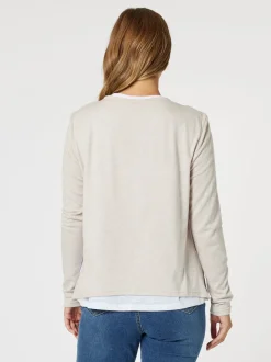 Alice 2 in 1 Knit Top - Stone