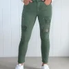 All That Jazz Applique Jean - Khaki