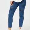 All That Jazz Applique Jean - Dark Denim