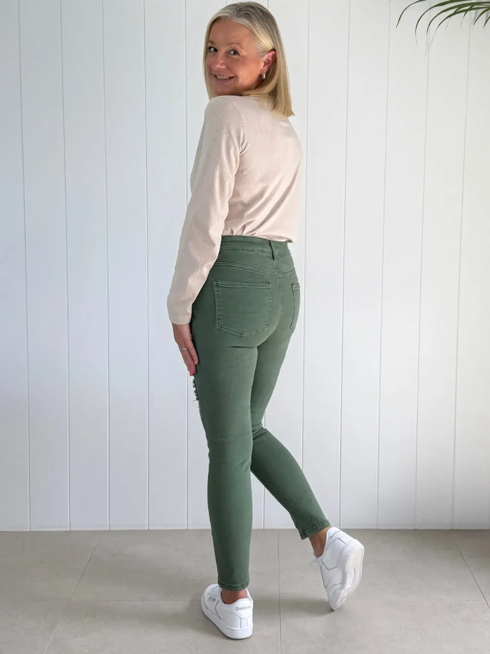 All That Jazz Applique Jean - Khaki