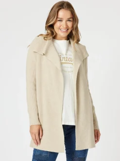 Ava Rib Cardigan - Natural