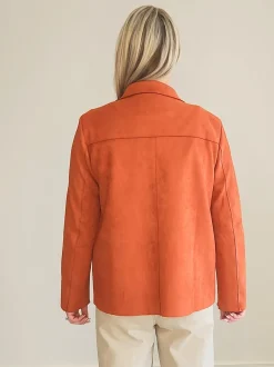 Avenue Faux Suede Jacket - Fig