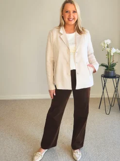Avenue Faux Suede Jacket - Stone