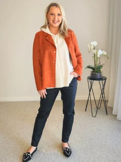 Avenue Faux Suede Jacket - Fig