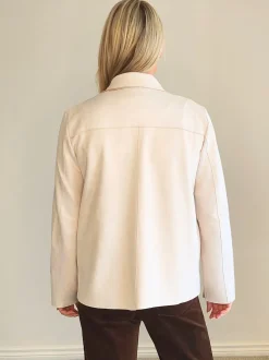 Avenue Faux Suede Jacket - Stone