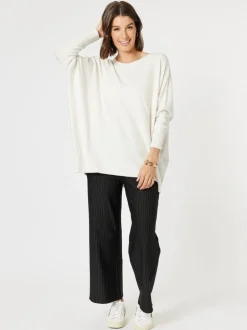 Avery Button Back Knit - Ivory
