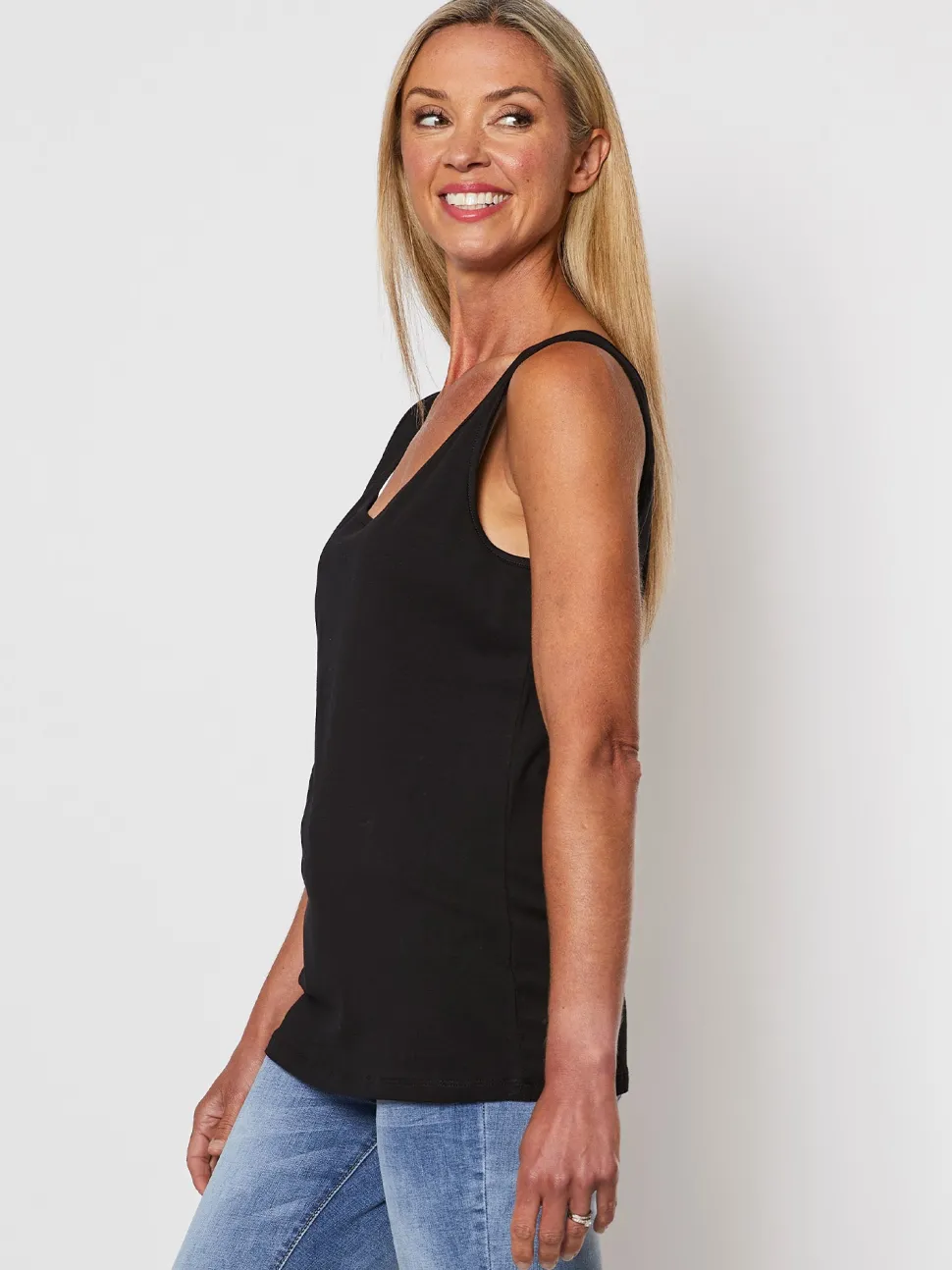 Basic Cotton Camisole - Black