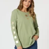Be Square Long Sleeve Top - Khaki
