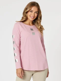 Be Square Long Sleeve Top - Pink