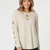 Be Square Long Sleeve Top - Natural