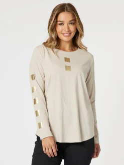 Be Square Long Sleeve Top - Natural