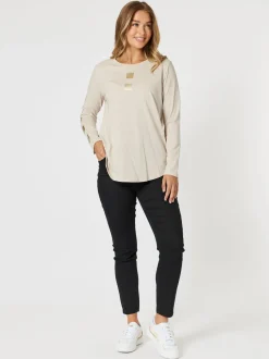 Be Square Long Sleeve Top - Natural