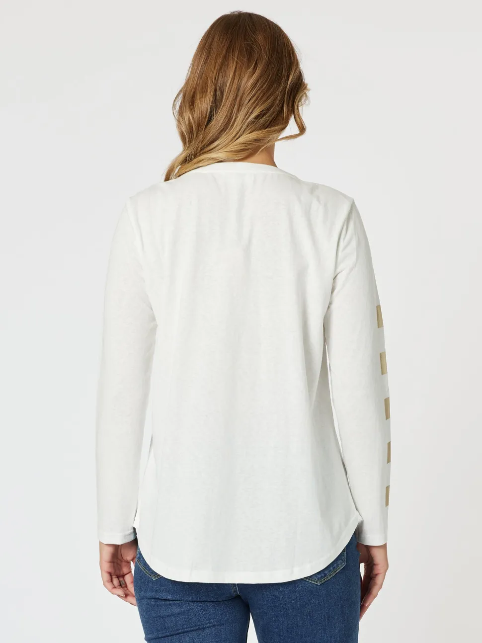 Be Square Long Sleeve Top - White
