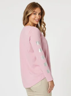 Be Square Long Sleeve Top - Pink