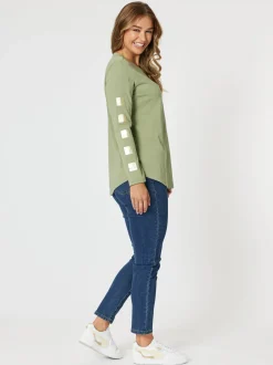 Be Square Long Sleeve Top - Khaki