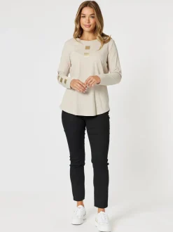 Be Square Long Sleeve Top - Natural