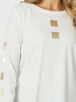 Be Square Long Sleeve Top - White