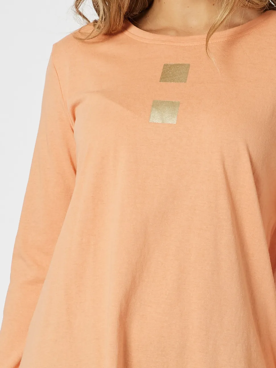 Be Square Long Sleeve Top - Melon