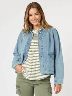 Boyfriend Denim Jacket - Washed Denim