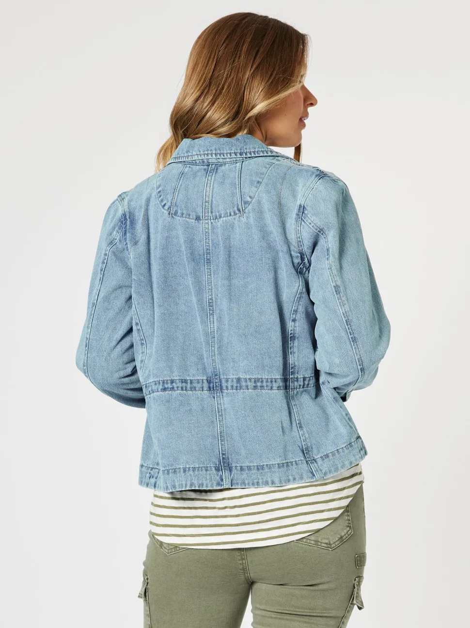 Boyfriend Denim Jacket - Washed Denim