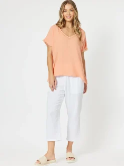 Byron Cotton 7/8 Pant - White