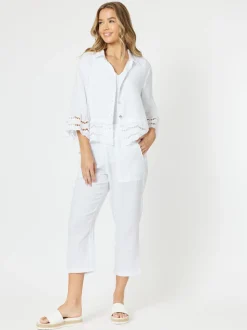 Byron Cotton 7/8 Pant - White