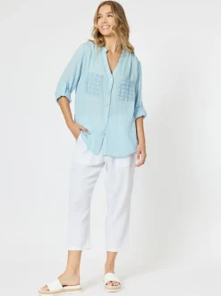 Byron Cotton 7/8 Pant - White