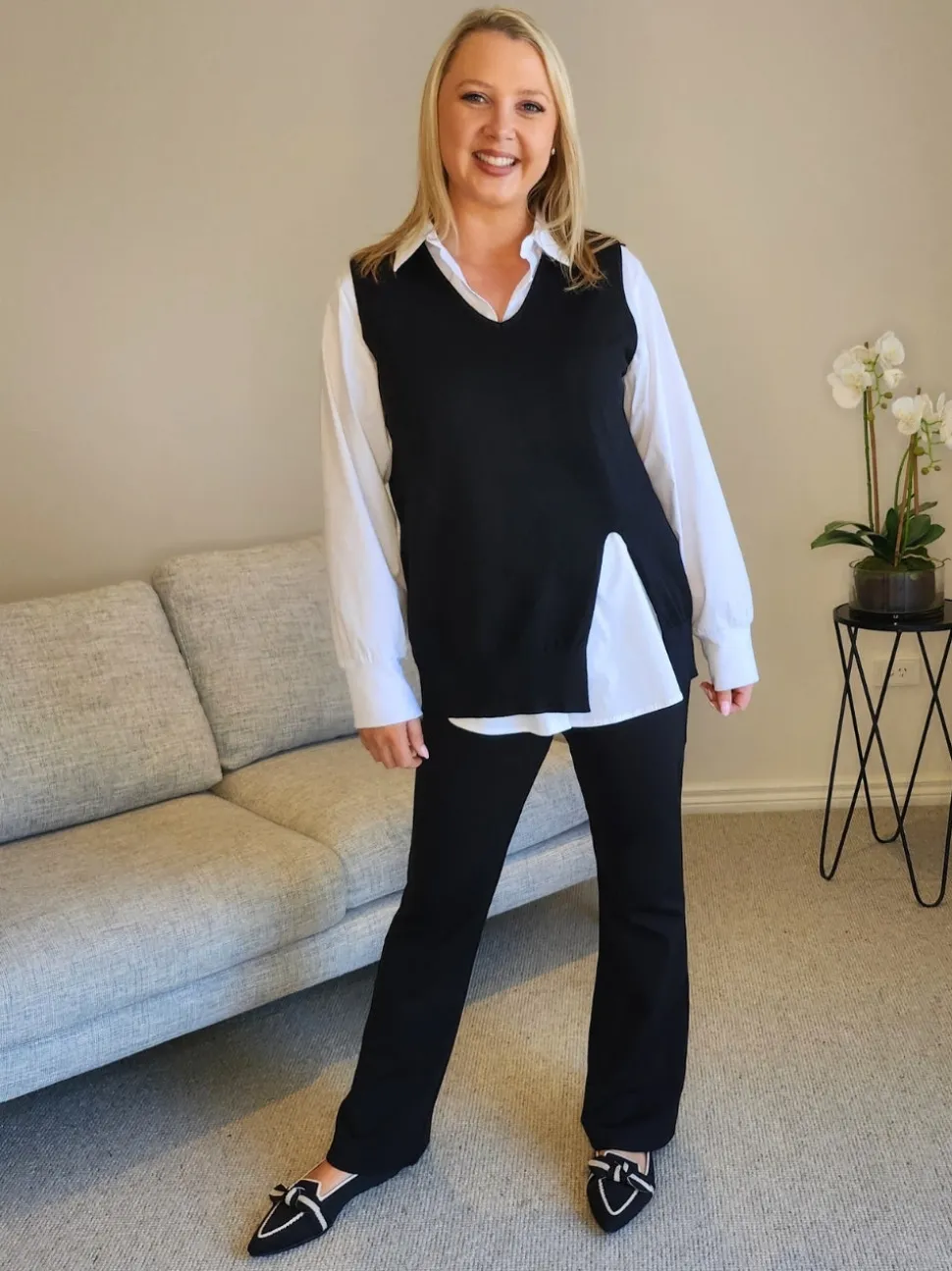 Carla Flare Pant - Black