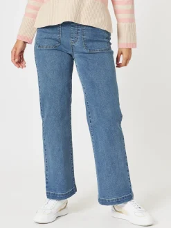 Carpenter Stretch Wide Leg Jean - Washed Denim