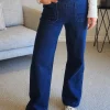 Carpenter Stretch Wide Leg Jean - Dark Denim