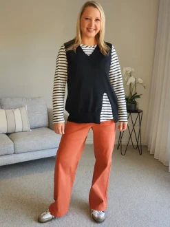 Carpenter Stretch Wide Leg Jean - Fig