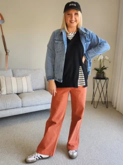Carpenter Stretch Wide Leg Jean - Fig