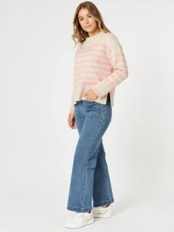 Carpenter Stretch Wide Leg Jean - Washed Denim