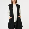 Casa Longline Knit Vest - Black