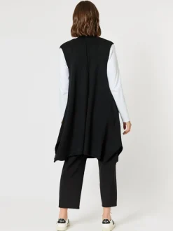 Casa Longline Knit Vest - Black