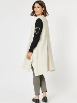 Casa Longline Knit Vest - Light Natural