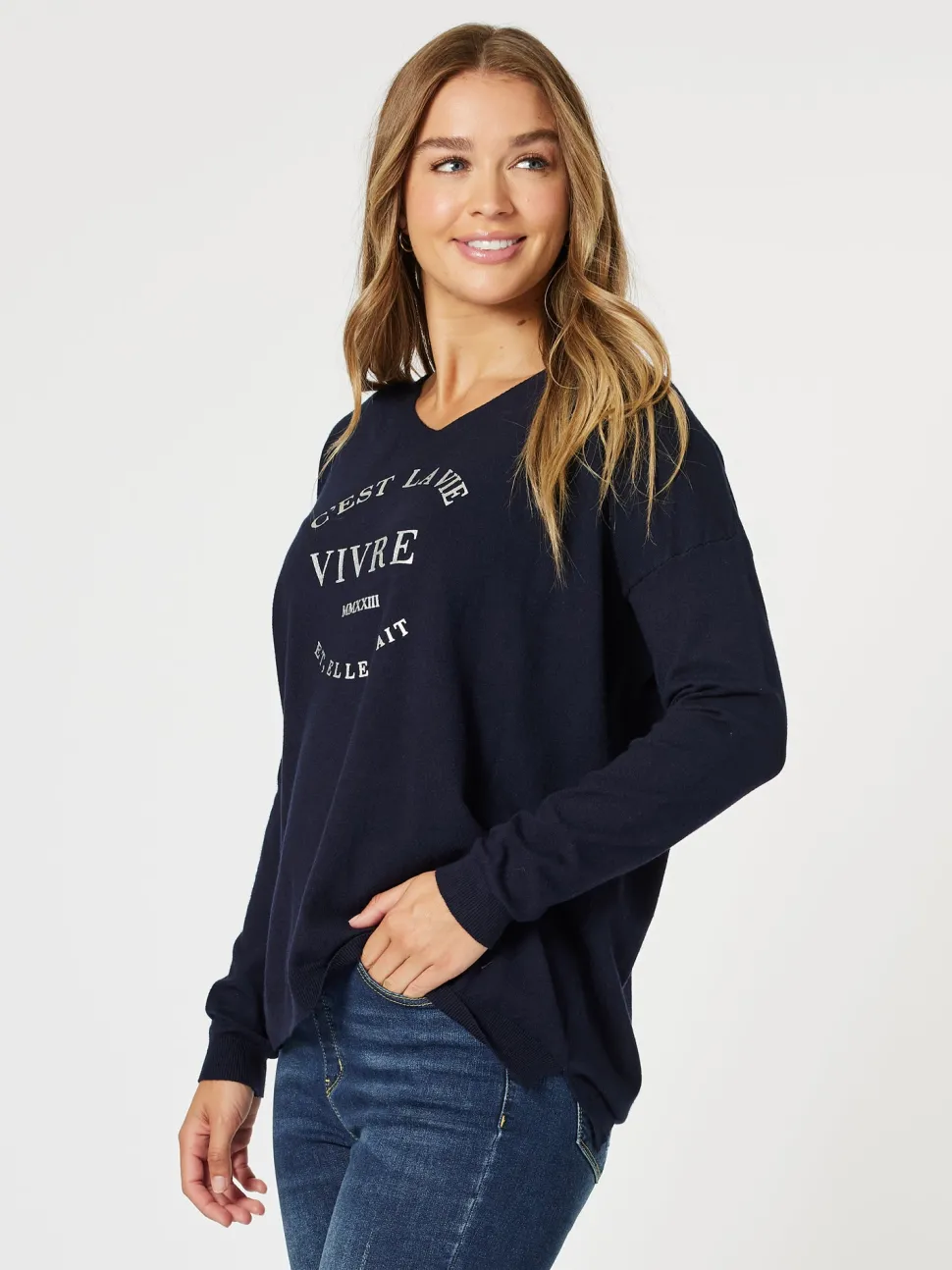 C'Est La Vie Knit - Navy