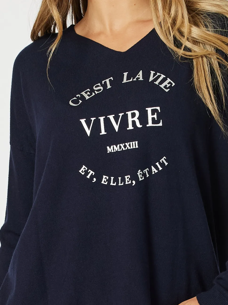 C'Est La Vie Knit - Navy