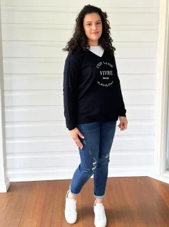 C'Est La Vie Knit - Navy