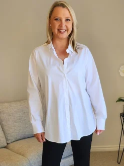 City Rib Cuff Shirt - White