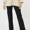 Cosy Split Hem Pant - Black